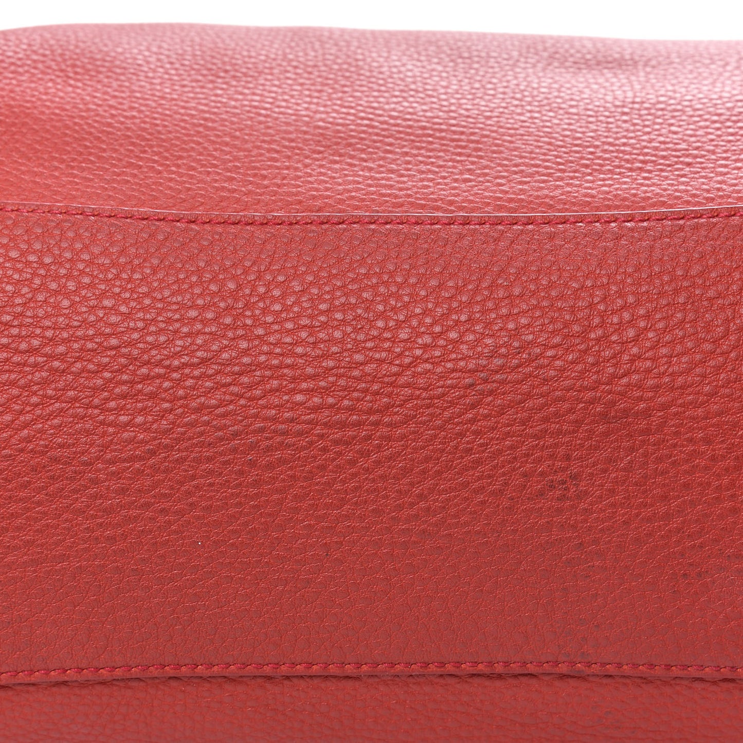 Vitello Daino Top Handle Shoulder Bag Rosso