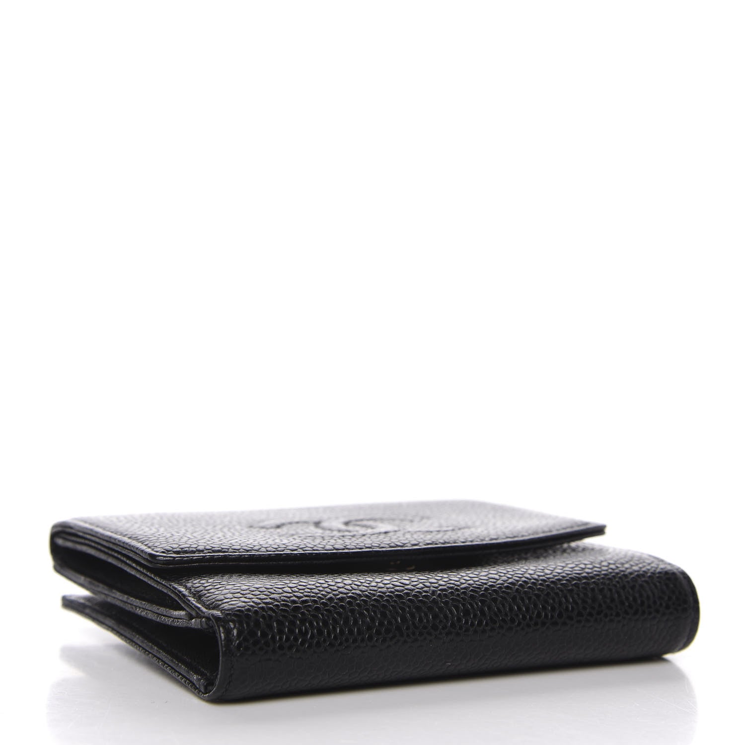 Chanel Caviar Timeless CC Compact French Wallet Black 4 of 9
