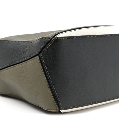 Loewe Calfskin Small Puzzle Bag Black Grey White 9 of 9