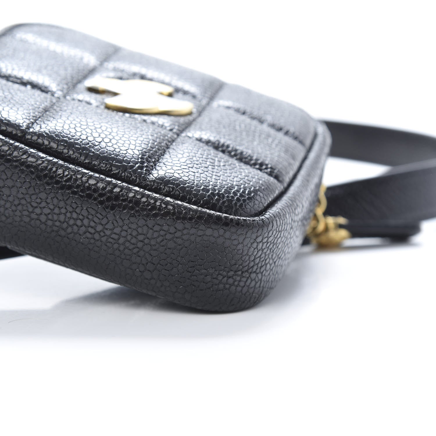 Chanel Caviar Quilted Coin Purse Belt Bag Black 9 of 10