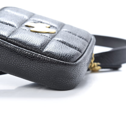 Chanel Caviar Quilted Coin Purse Belt Bag Black 9 of 10