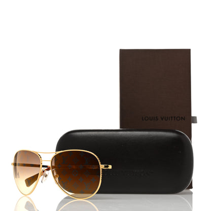 Louis Vuitton Conspiration Pilote Sunglasses Z0164U Gold 8 of 8