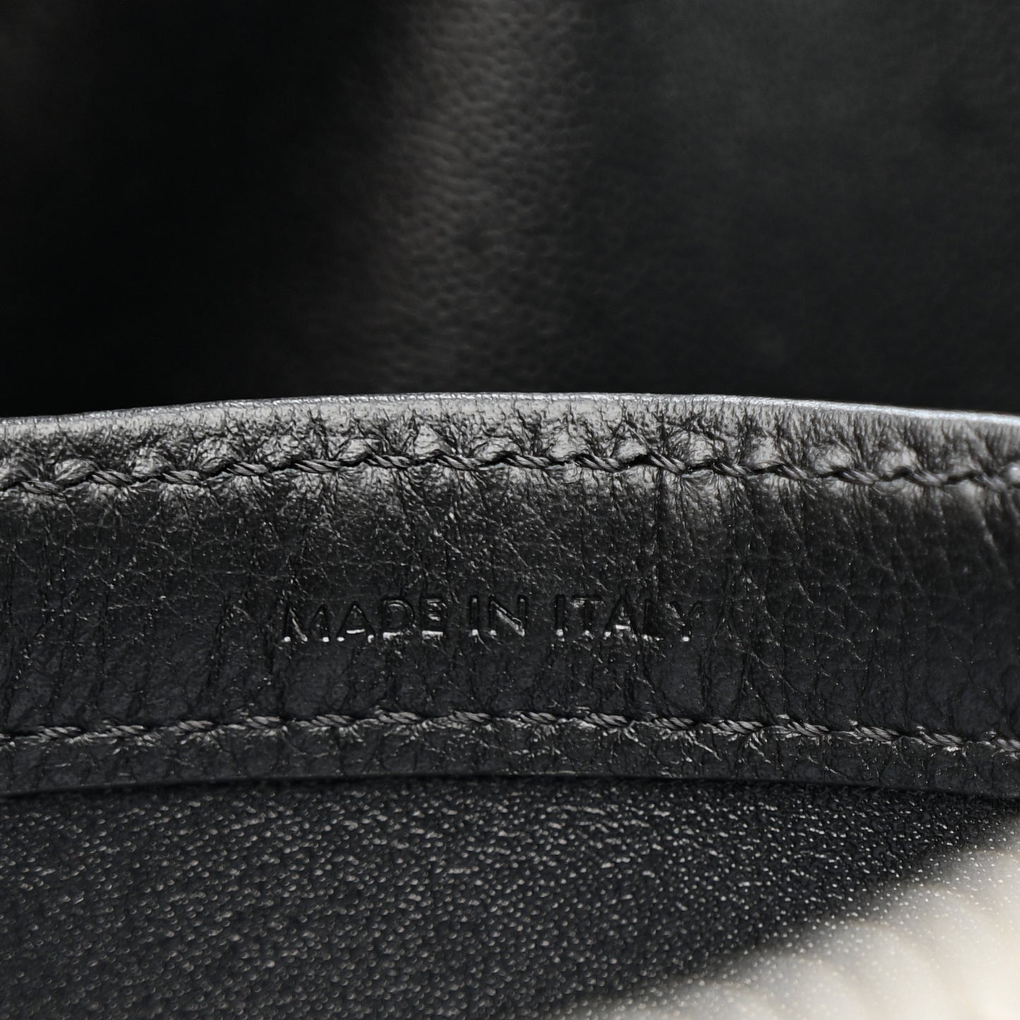 Calfskin Triomphe Embossed Medium Messenger Bag Black