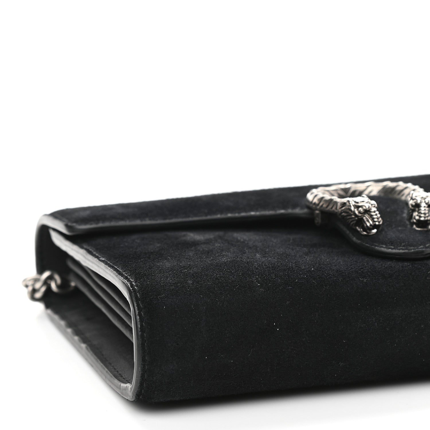 Gucci Suede Mini Dionysus Chain Wallet Black 6 of 8