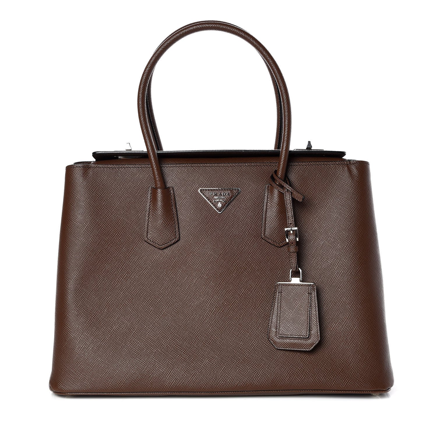 Saffiano Cuir Twin Tote Cacao