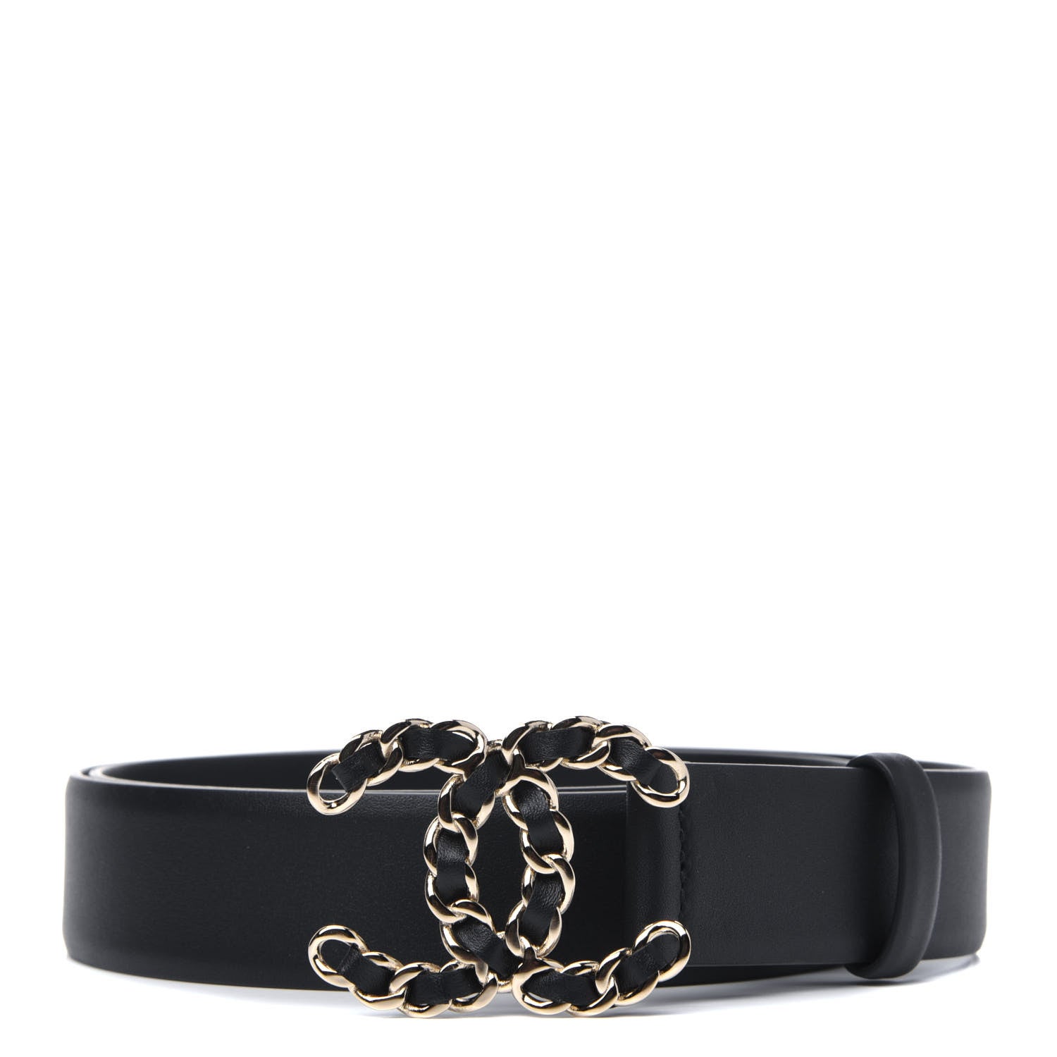 Chanel Lambskin CC Chain Belt 85 34 Black 1 of 6