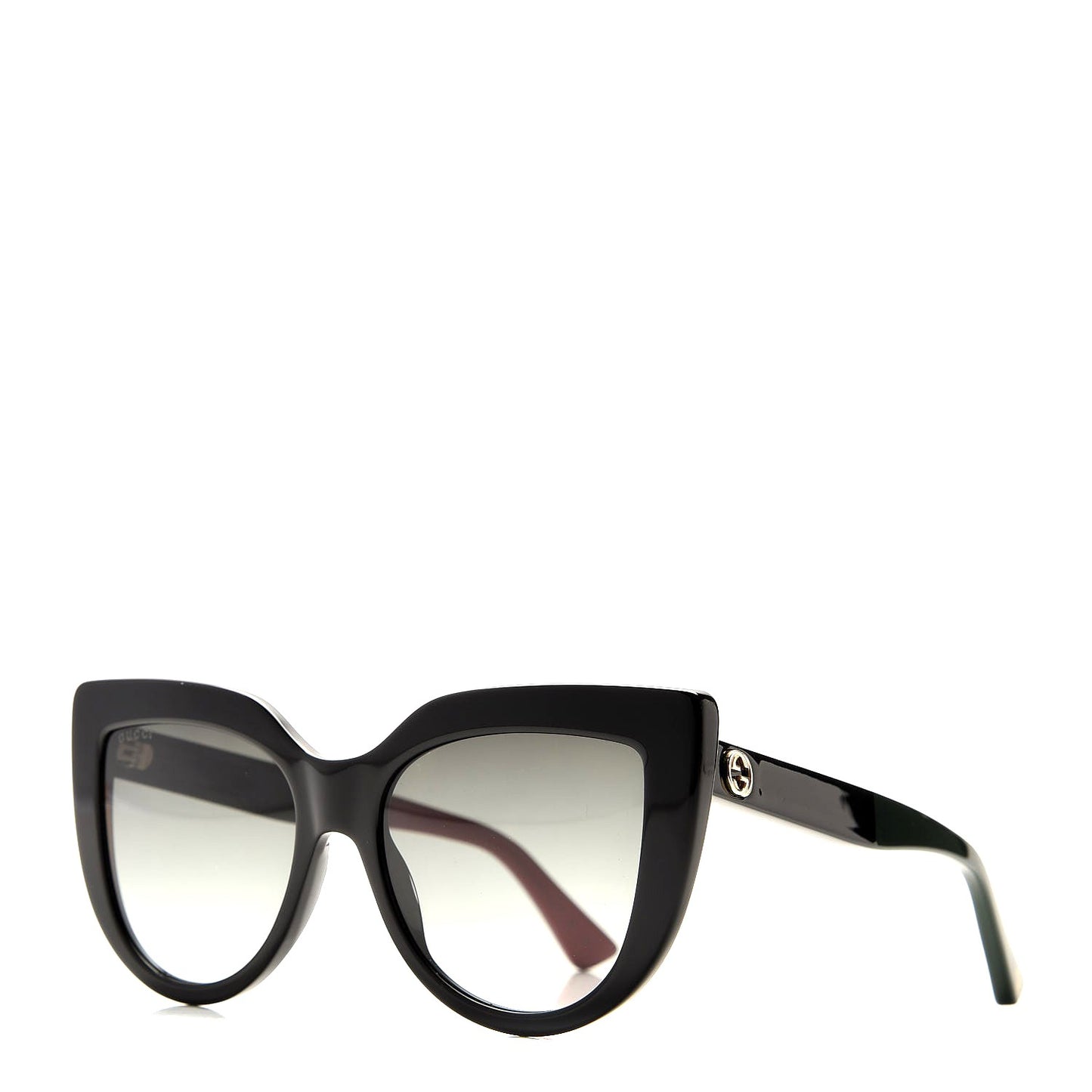 Cat Eye Web Bee GG 1845 Sunglasses Black Green