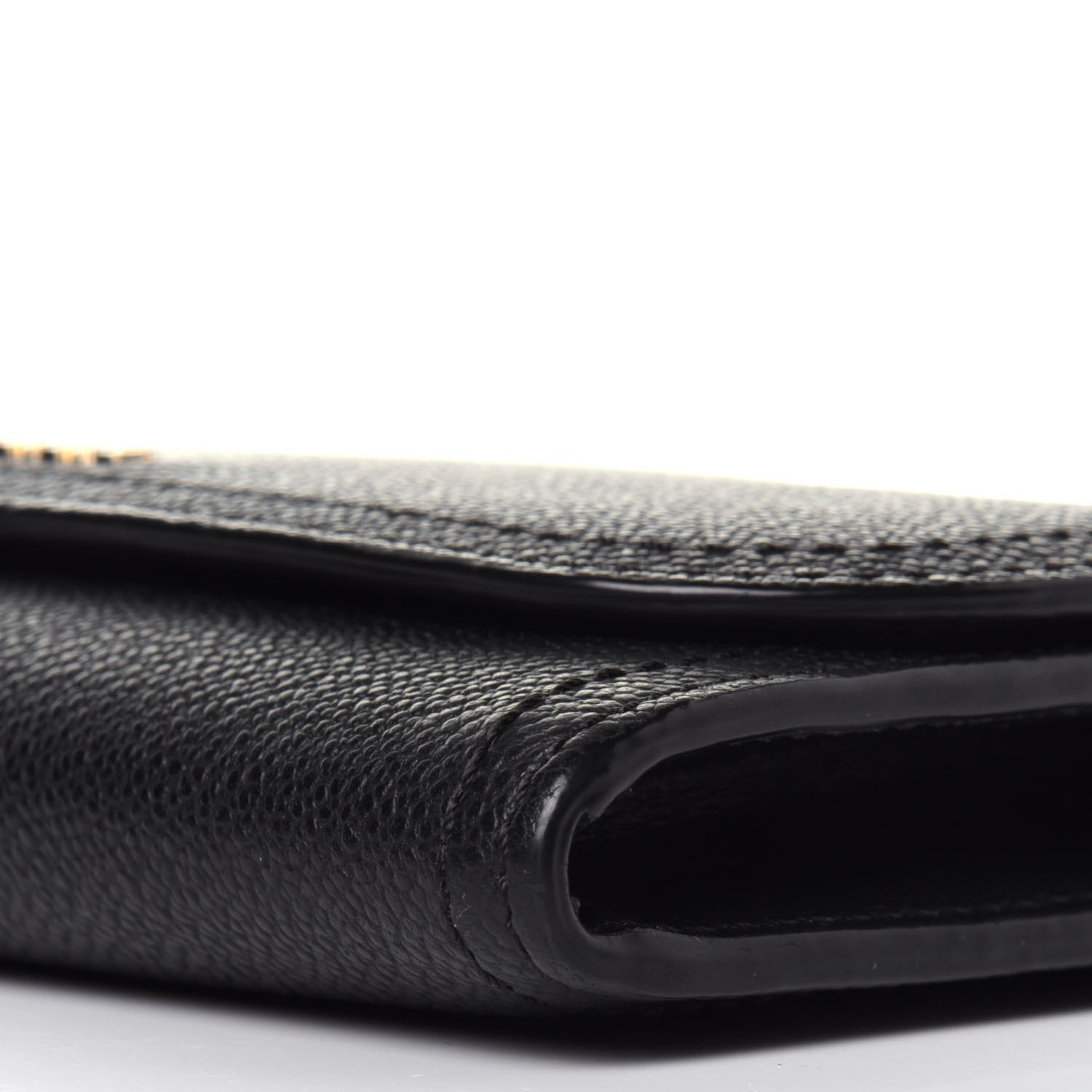 Burberry Grain Calfskin Continental Flap Wallet Black 10 of 11