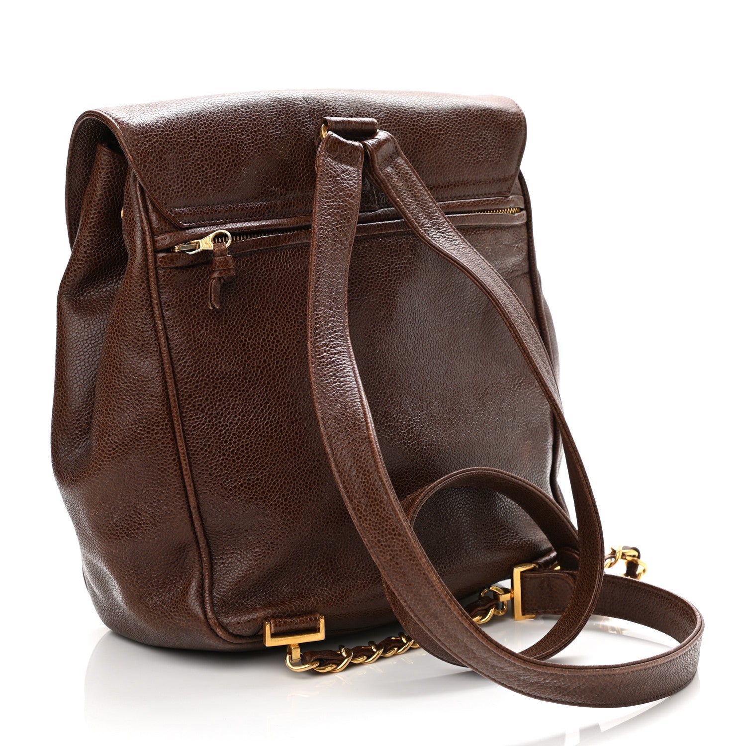 Chanel Caviar CC Backpack Brown 3 of 20