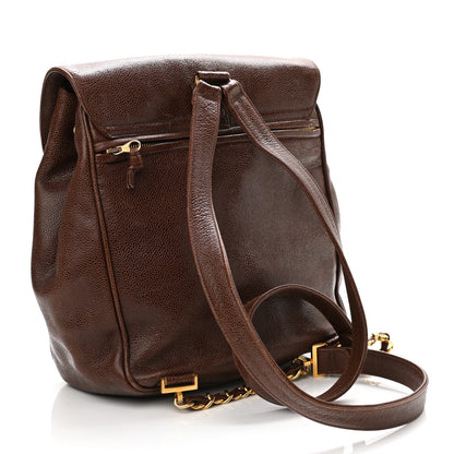 Chanel Caviar CC Backpack Brown 3 of 20