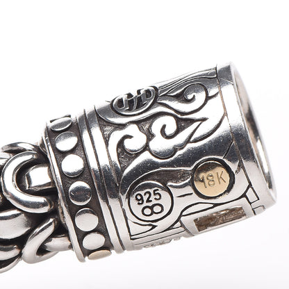John Hardy Sterling Silver 18K Yellow Gold Diamond 11mm Naga Bracelet 5 of 6