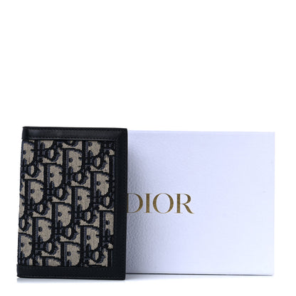 Christian Dior Calfskin Oblique Passport Holder Blue 9 of 9
