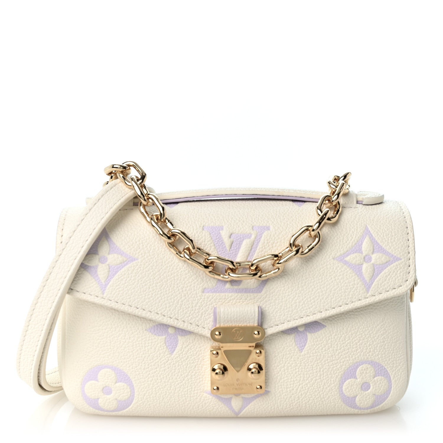 Louis Vuitton Empreinte Monogram Giant Pochette Metis East West Latte Bubble Tea 1 of 9
