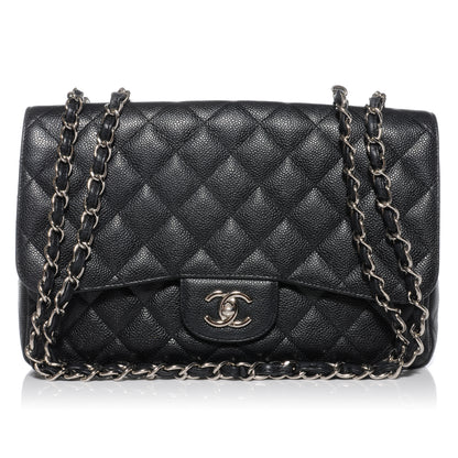 Chanel Caviar Jumbo Single Flap Black 1 of 9
