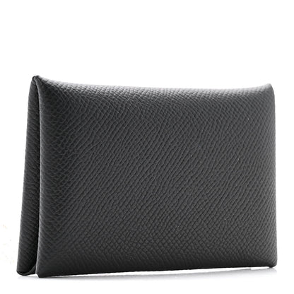 Hermes Epsom Calvi Card Case Black 3 of 8