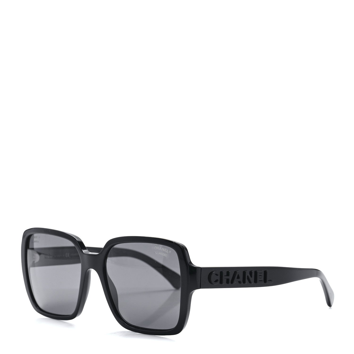 Chanel Acetate Polarized Square Sunglasses 5408 Black 1 of 8