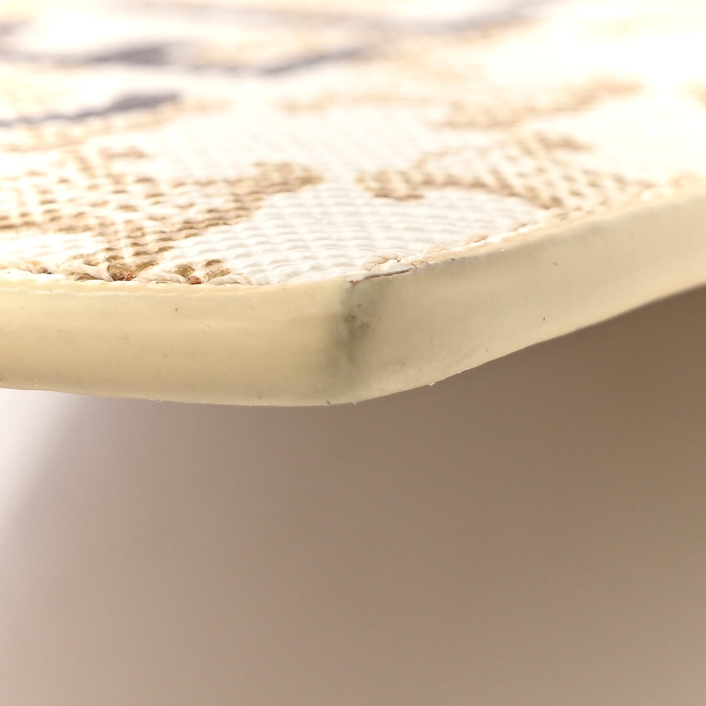 Triomphe Canvas Card Holder White