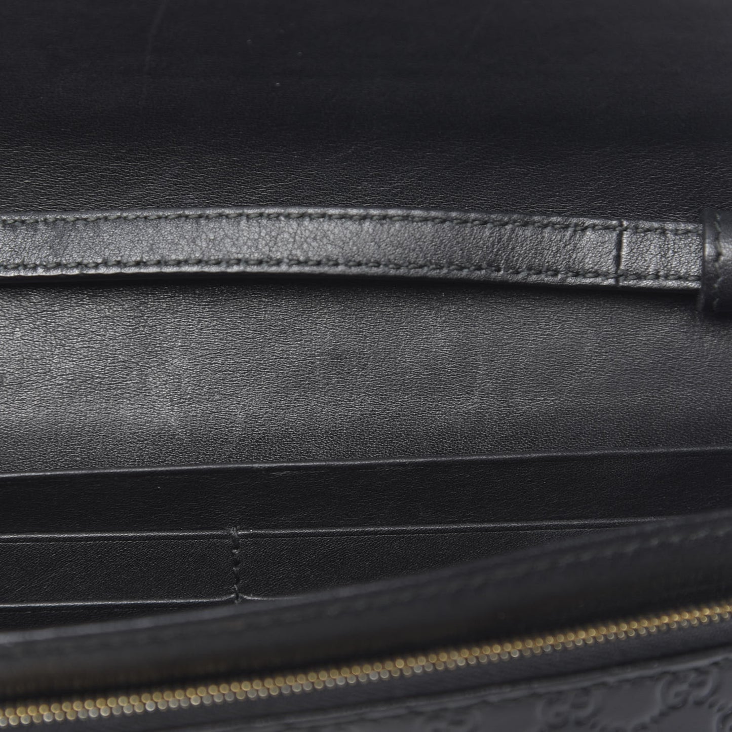 Microguccissima Crossbody Wallet Black