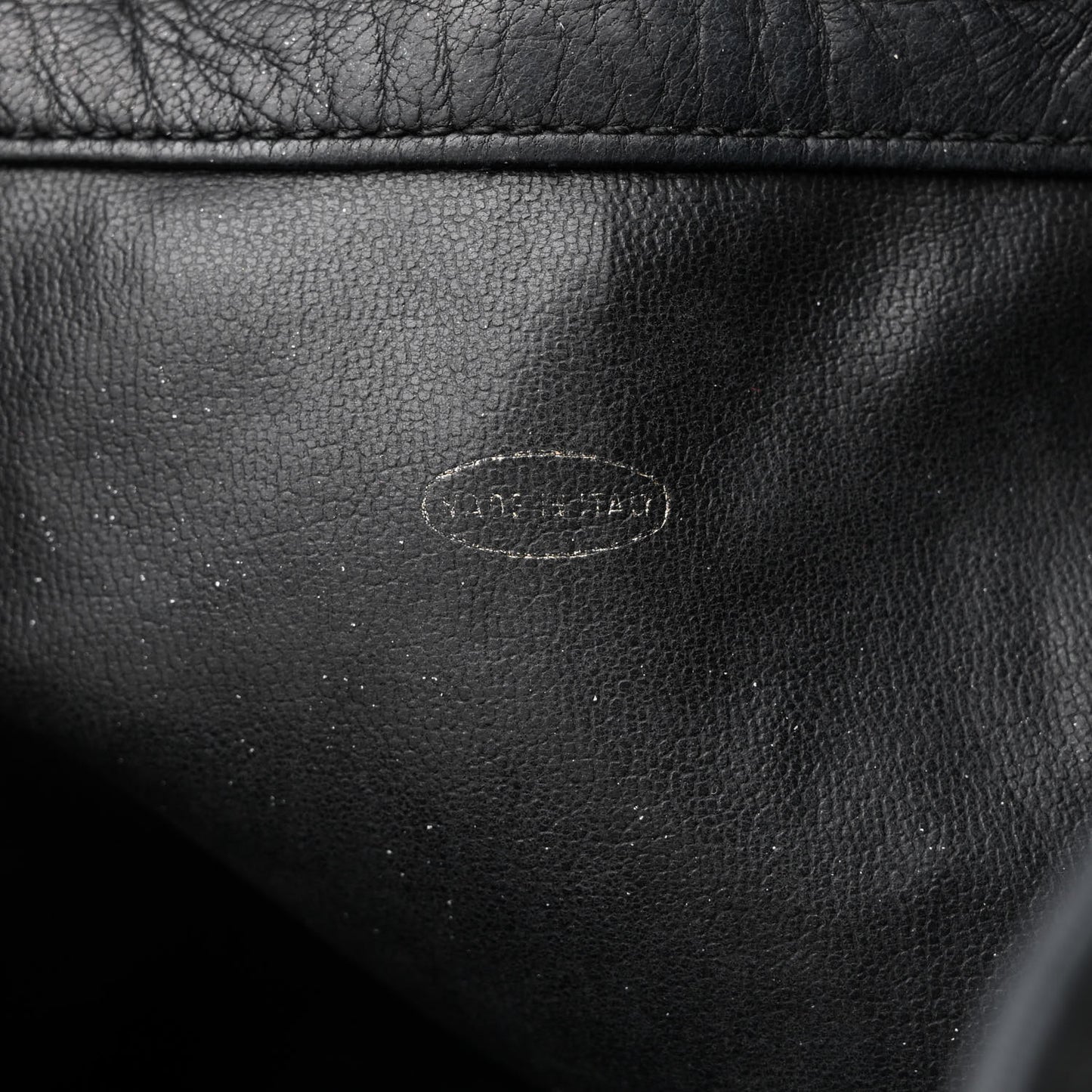 Lambskin CC Drawstring Bag Black