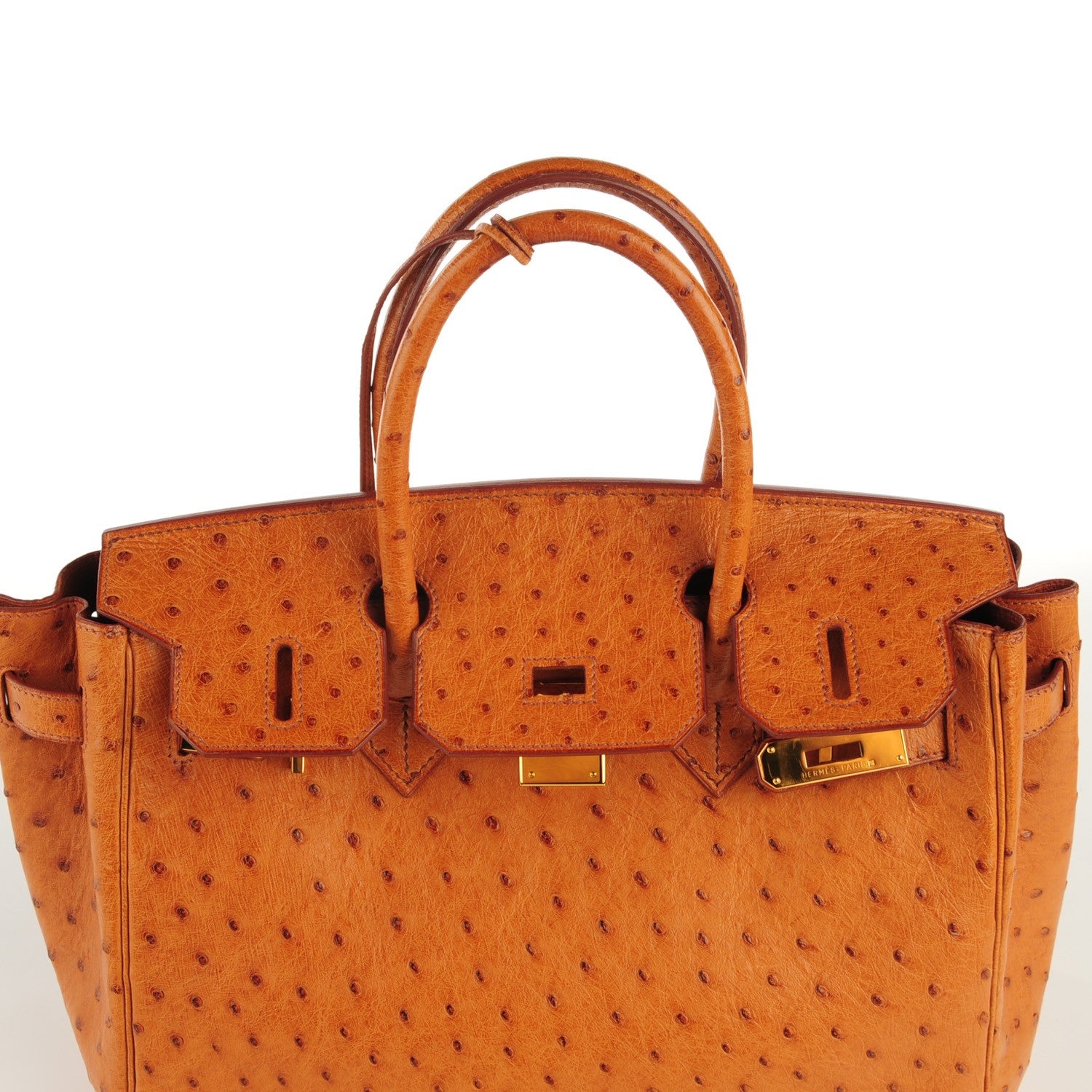 Hermes Ostrich Birkin 30 Gold 15 of 17