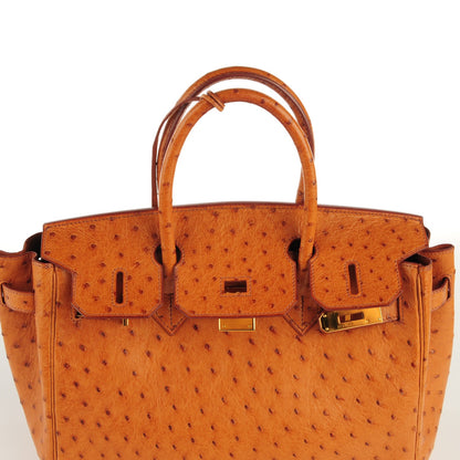 Hermes Ostrich Birkin 30 Gold 15 of 17