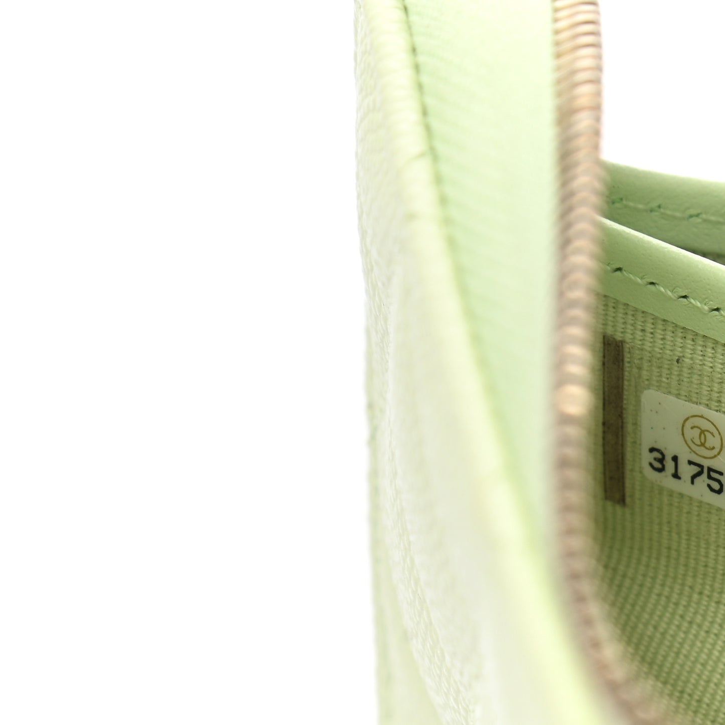Caviar Quilted Zip Around Wallet Light Green