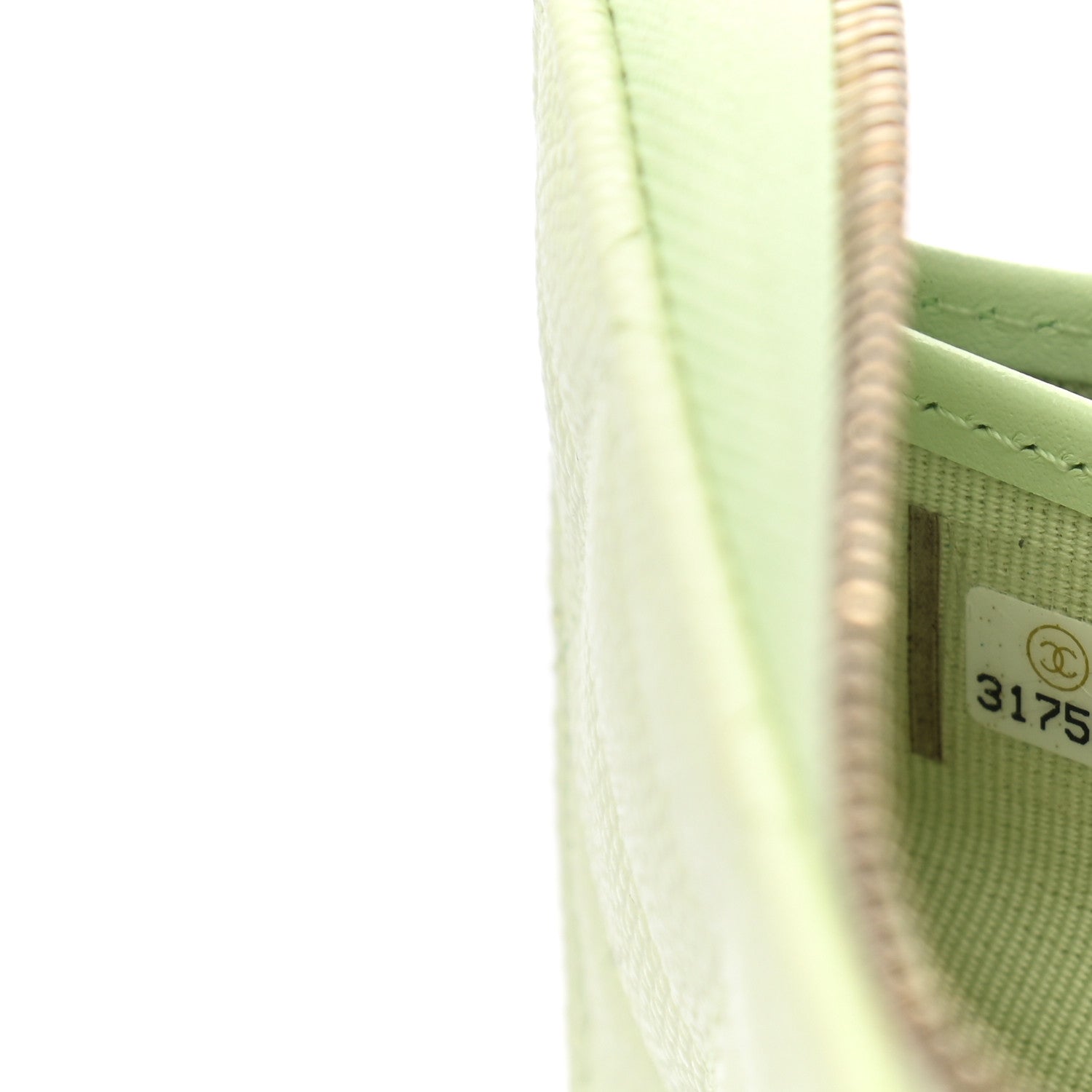 Chanel Caviar Quilted Zip Around Wallet Light Green 8 of 9