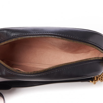 Gucci Calfskin Matelasse Small GG Marmont Chain Shoulder Bag Black 4 of 8