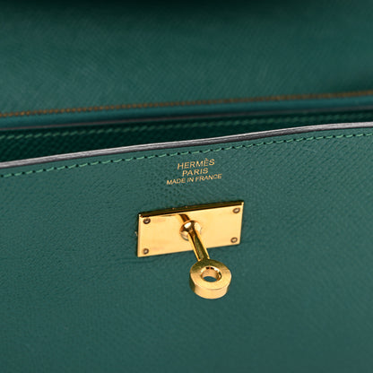 Hermes Epsom Kelly Longue Wallet Malachite 6 of 9