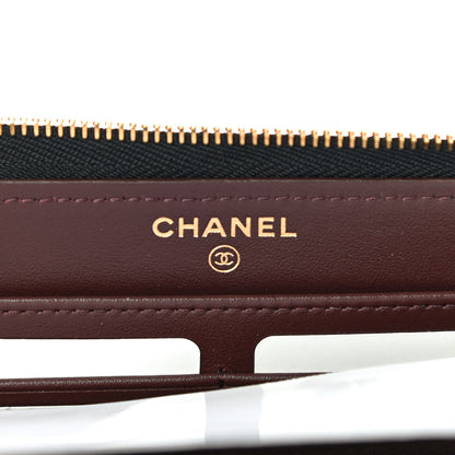 Chanel Caviar Quilted Large Gusset Zip Around Wallet Black 6 of 15