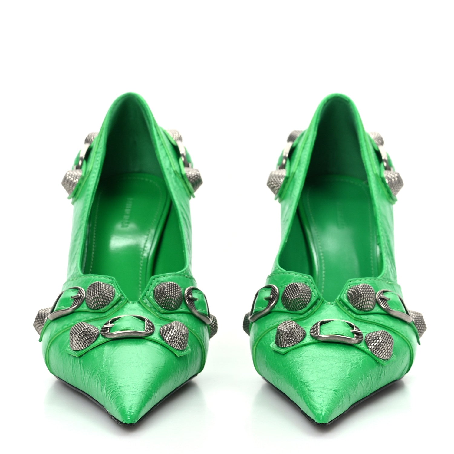 Balenciaga Agneau Arena Cagole 90mm Pumps 37 Vivid Green 2 of 8