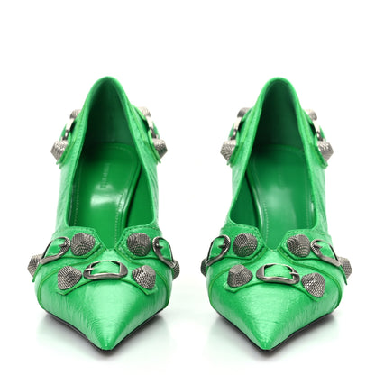 Balenciaga Agneau Arena Cagole 90mm Pumps 37 Vivid Green 2 of 8
