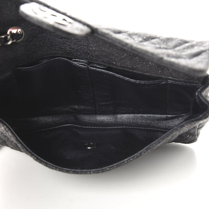 Chanel Crackled Calfskin Quilted East West Flap Black 5 of 10