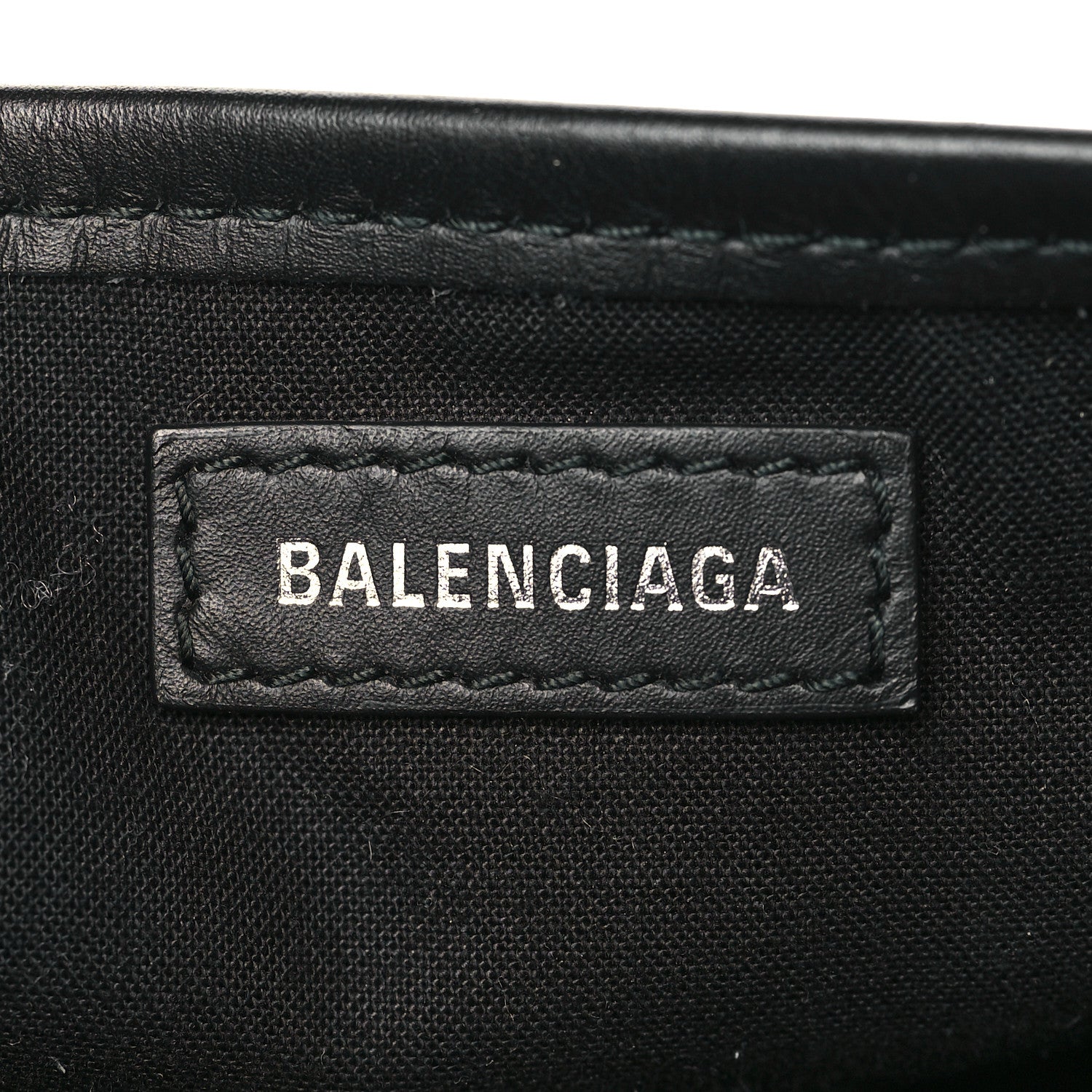 Balenciaga Cotton Canvas Calfskin Logo Print Navy Cabas XS Black White 6 of 9