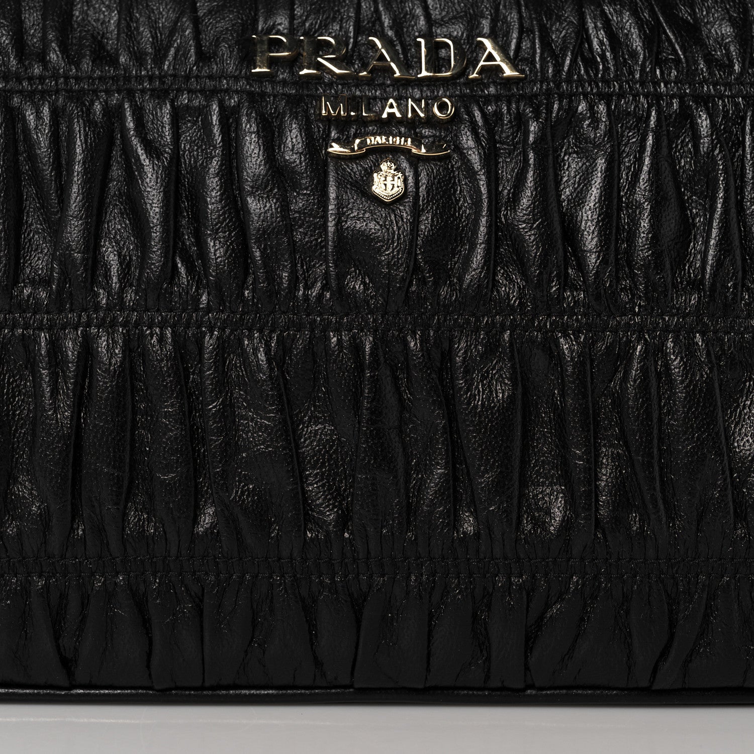 Prada Nappa Gaufre Shoulder Bag Black 8 of 10