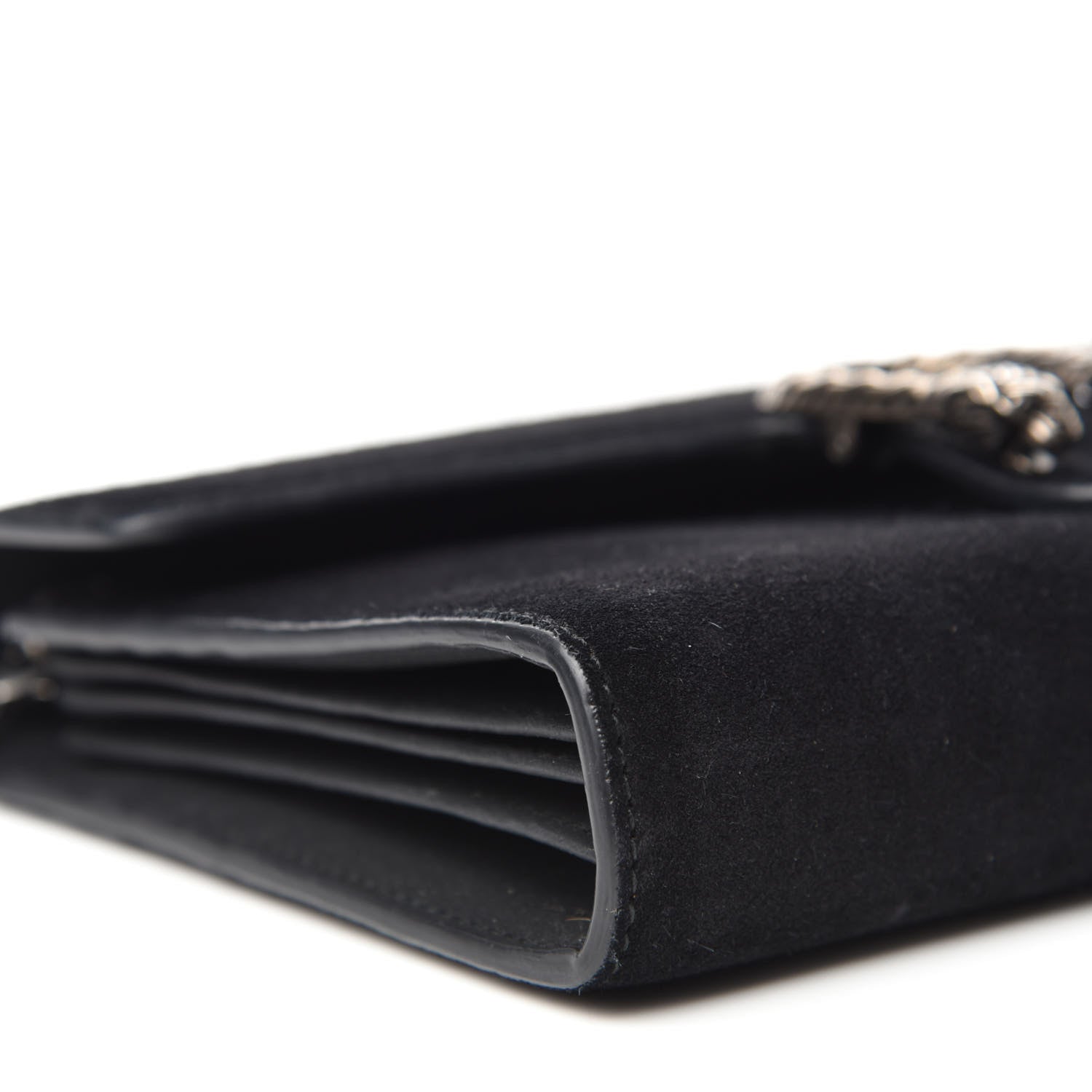 Gucci Suede Mini Dionysus Chain Wallet Black 6 of 11