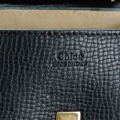 Chloe Textured Calfskin Lambskin Nano Drew Shoulder Bag Black 6 of 8
