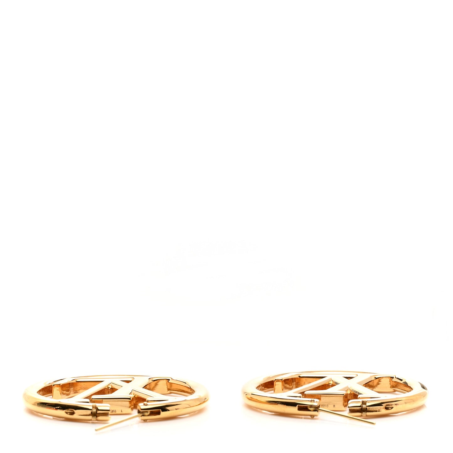Metal Louise Hoop Earrings Gold