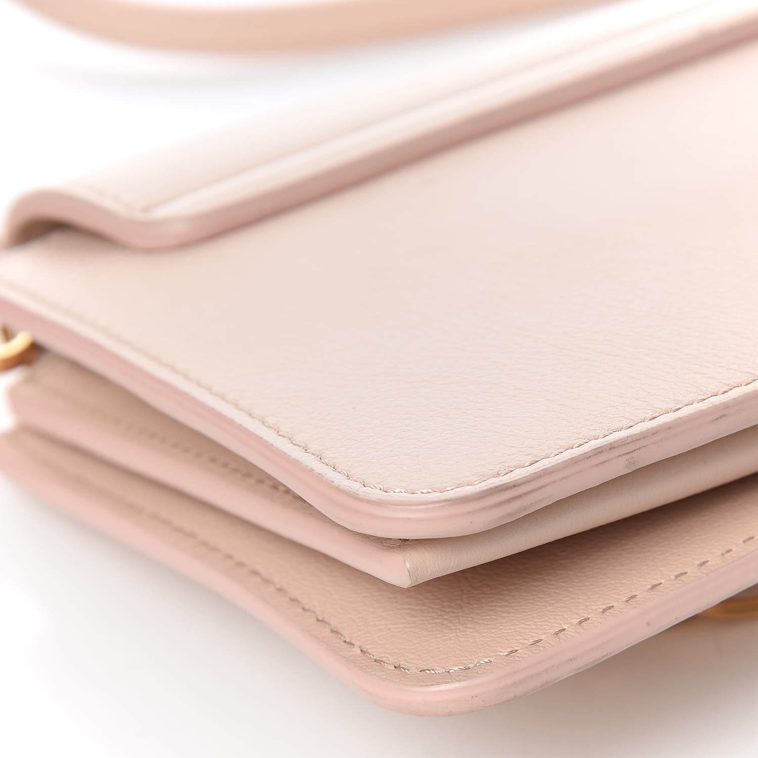 Chloe Smooth Calfskin Drew Bijou Clutch Cement Pink 13 of 13