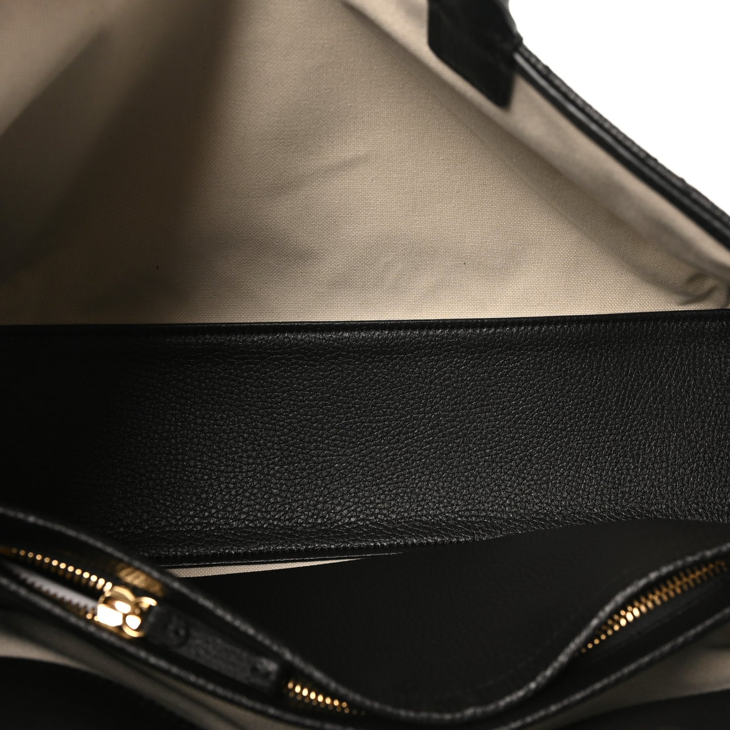 Grained Calfskin Stitched Urban Essentials Large Shopping Bag Black
