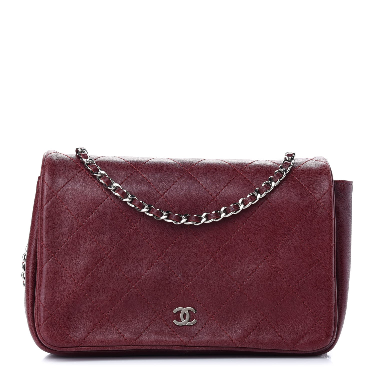 Chanel Lambskin Quilted Single Flap Red 1 of 10