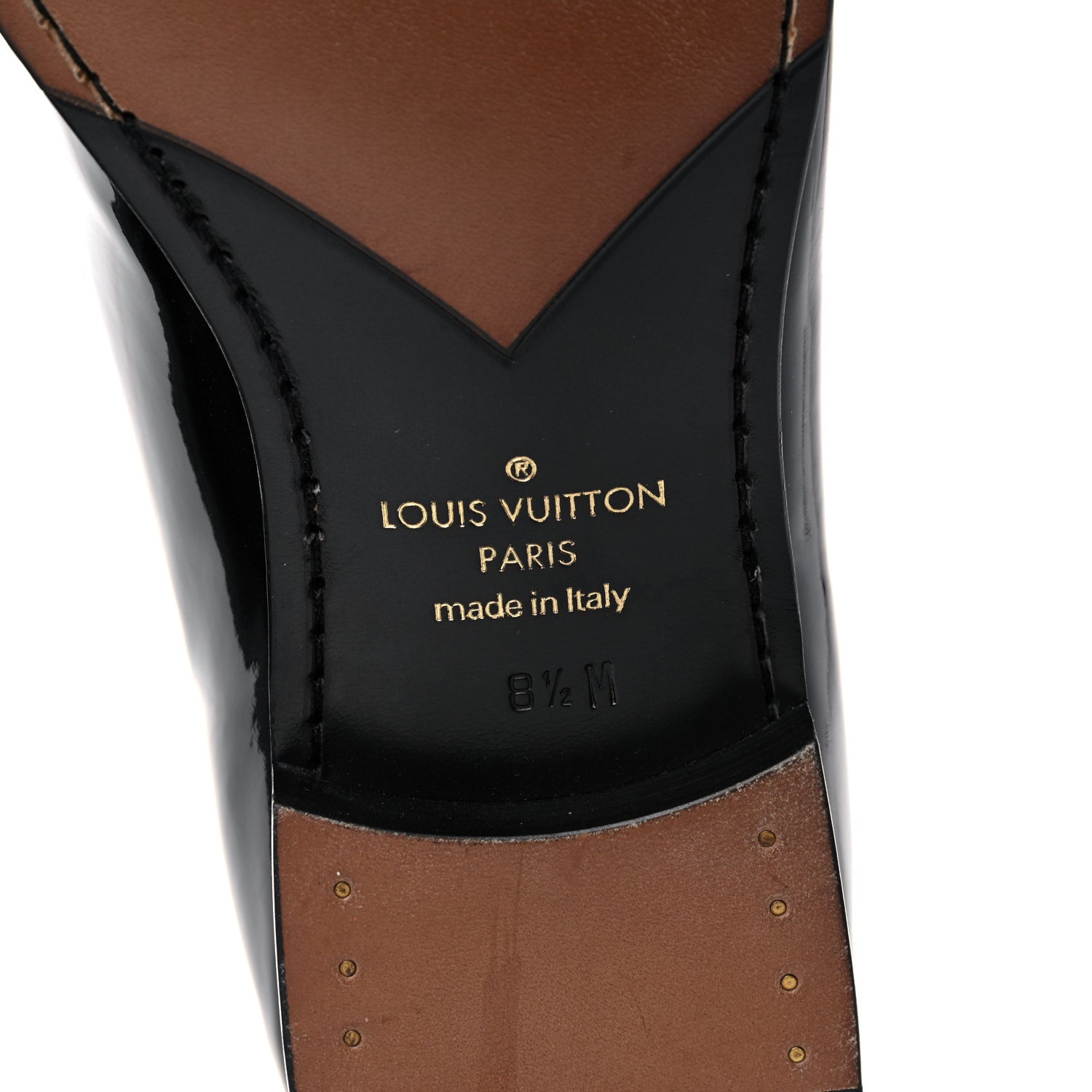 Louis Vuitton Patent Monogram Mens Club Loafers 8.5 Anthracite 6 of 16