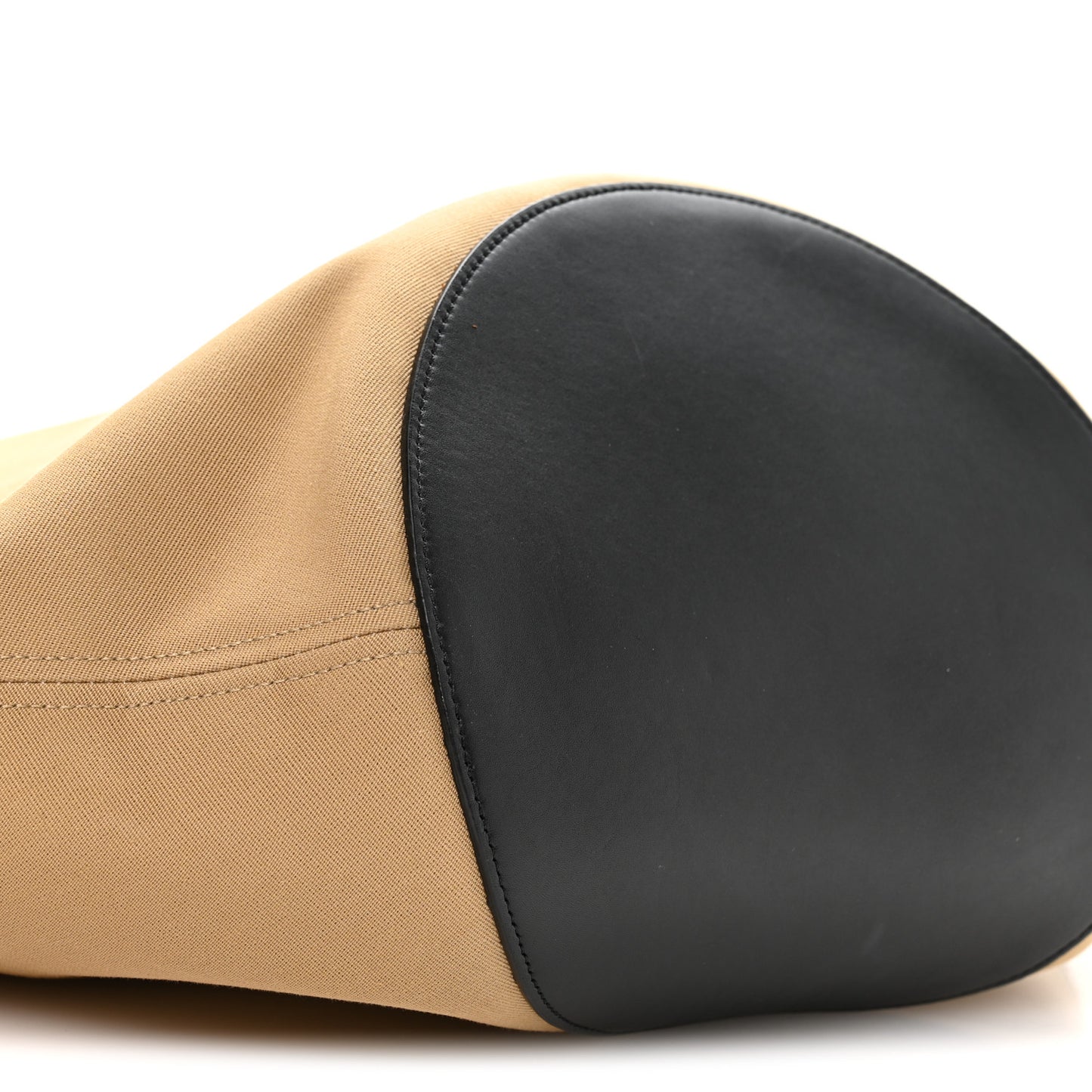 Canvas Calfskin Medium Lotus Tote Black Honey