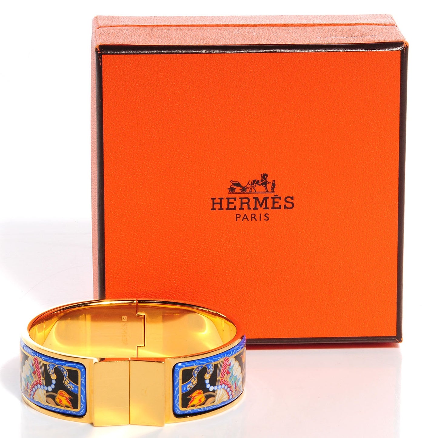 Enamel Printed Clic Clac Wide Bracelet GM