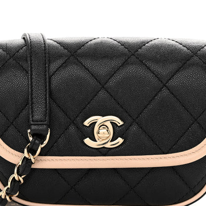 Chanel Iridescent Caviar Quilted Mini Two Tone Flap Black Beige 8 of 10