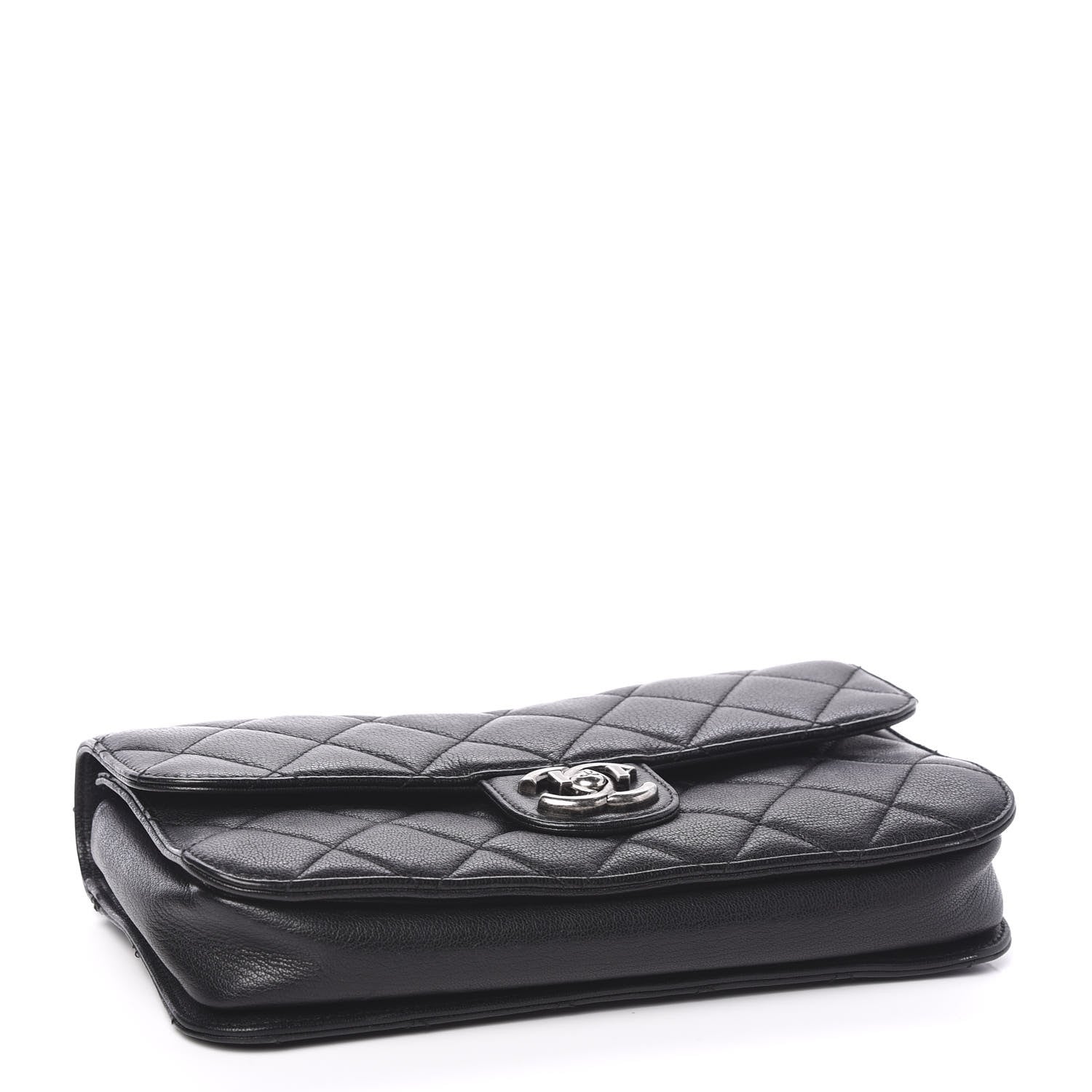 Chanel Goatskin Quilted Medium Perfect Edge Flap Black 3 of 9