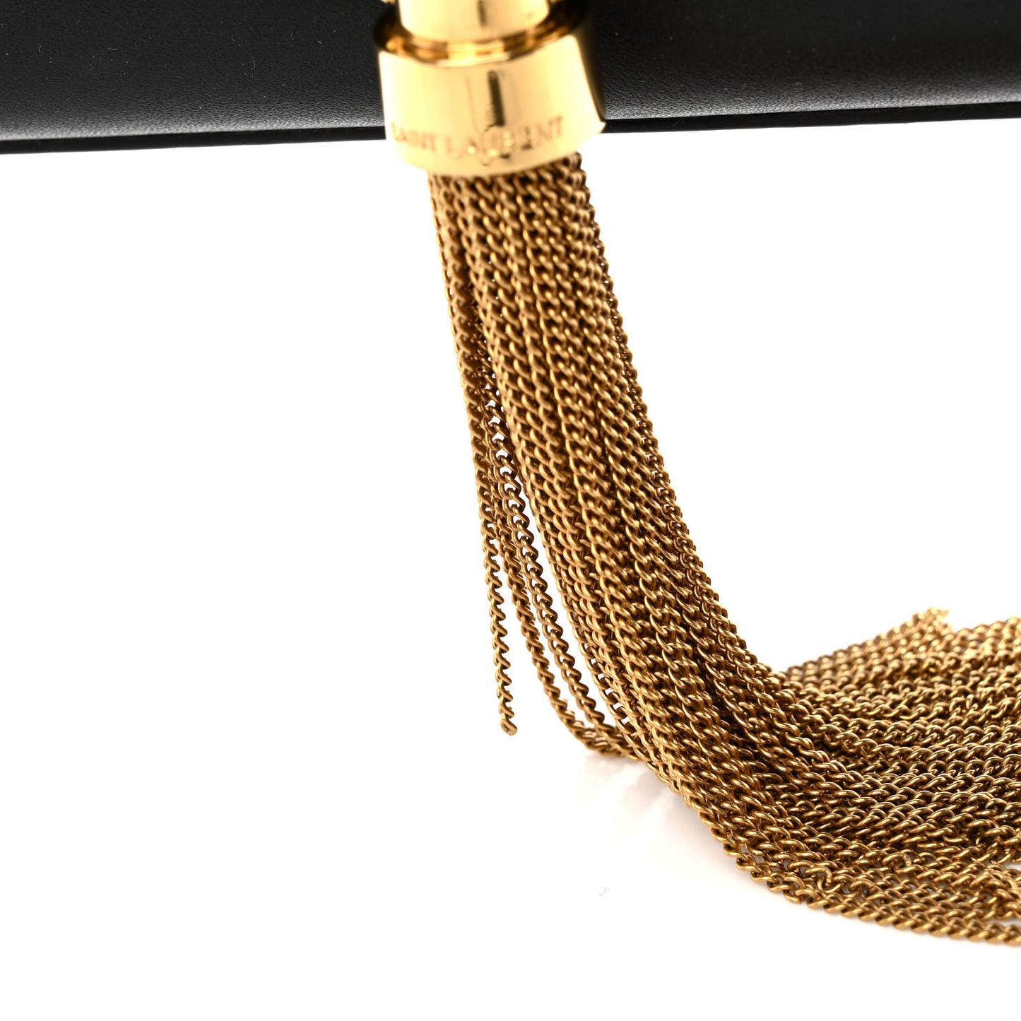 Smooth Calfskin Medium Classic Monogram Kate Tassel Satchel Black