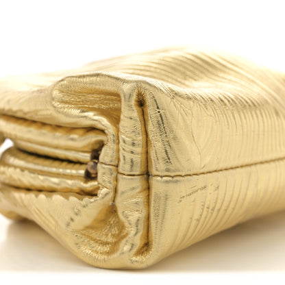Bottega Veneta Metallic Bark Calfskin The Mini Pouch Gold 9 of 12