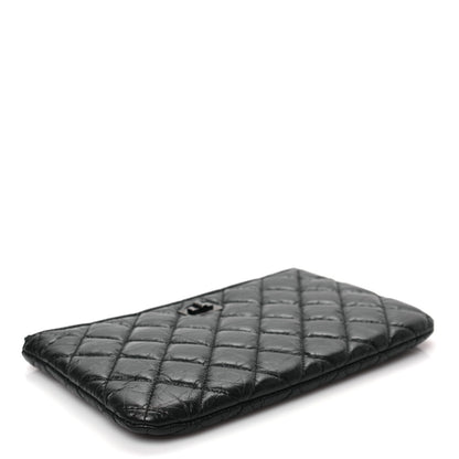 Chanel Aged Calfskin Quilted Medium Reissue Cosmetic Case So Black 4 of 7
