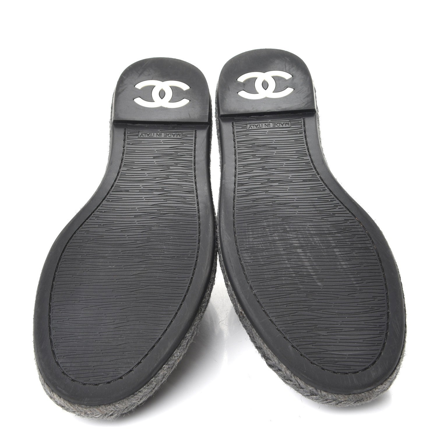 Chanel Patent Calfskin CC Mocassin Loafer Espadrilles 38 Black 5 of 10